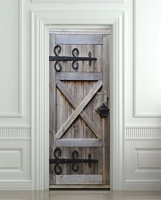 Diy Wall Sticker Mural Bedroom Home Decor Poster Barndoors Stall Diy Wall Sticker Mural Bedroom Home Decor Poster Barndoors Stall Country Door Wrap Removable