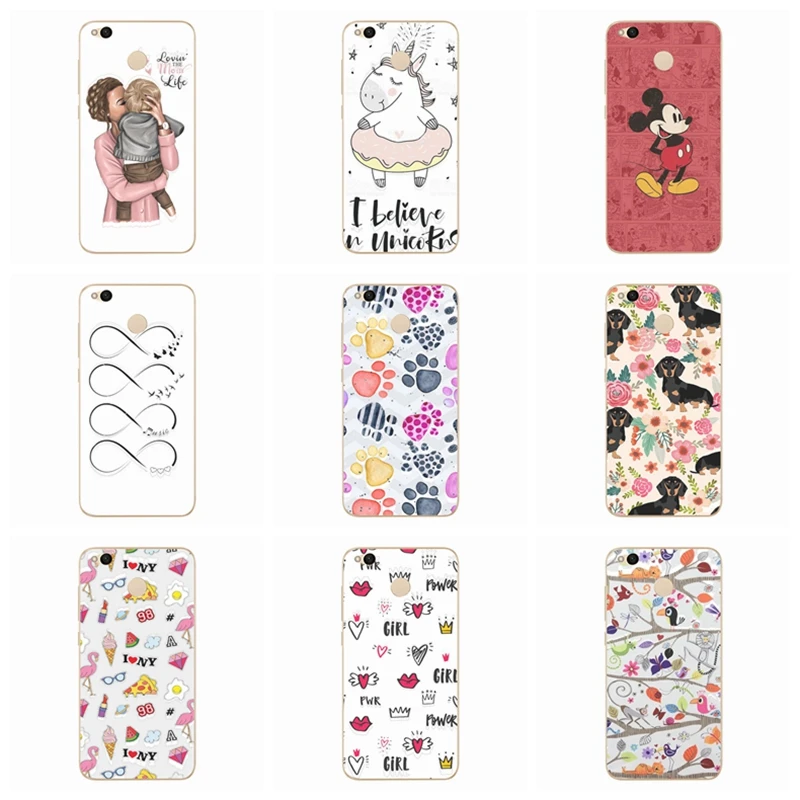 Soft TPU Pattern Silicone Phone Case For Xiaomi Redmi 4X Note 4 4A 3 Cute Mi A1 Pro Ultra Slim Cover Capa D159 |
