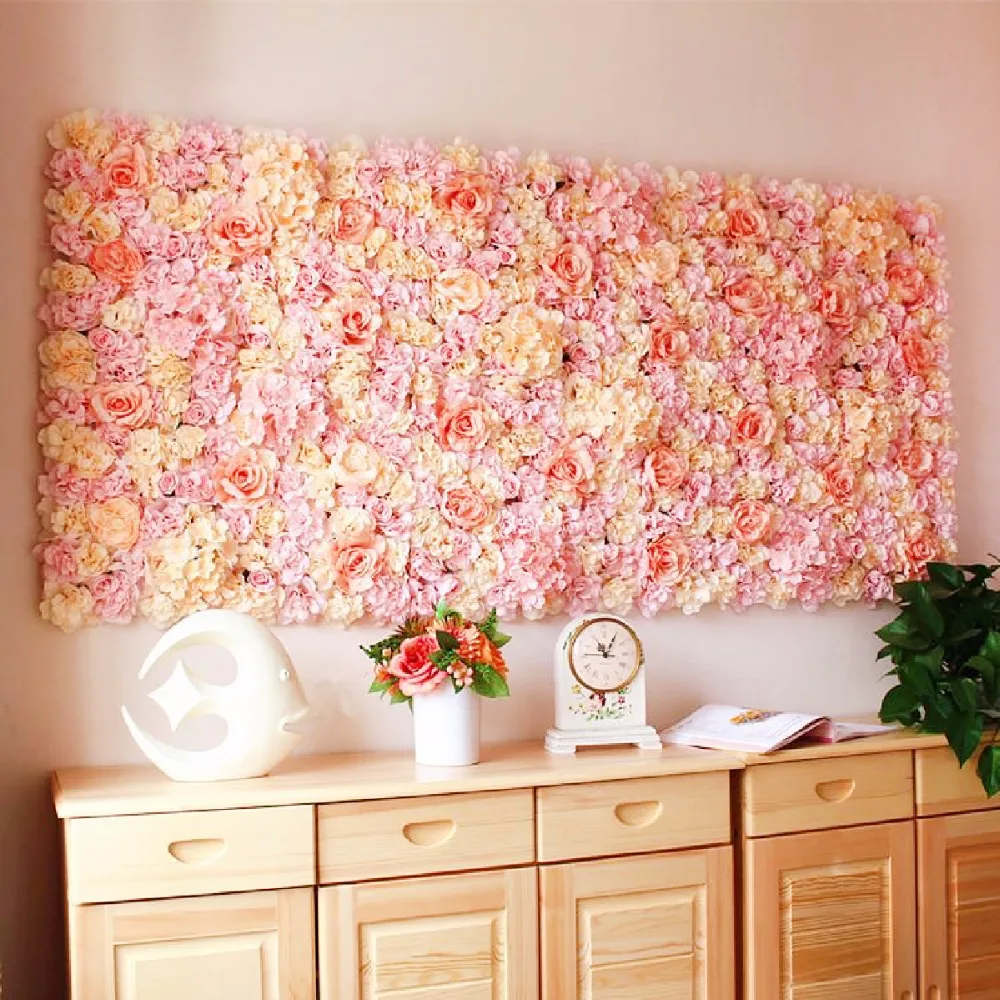 FENGRISE 40x60cm Silk Rose Flower Champagne Artificial Flower for Wedding Decoration Flower Wall Romantic Wedding Backdrop Decor FENGRISE 40x60cm Silk Rose Flower Champagne Artificial Flower for Wedding Decoration Flower Wall Romantic Wedding Backdrop Decor