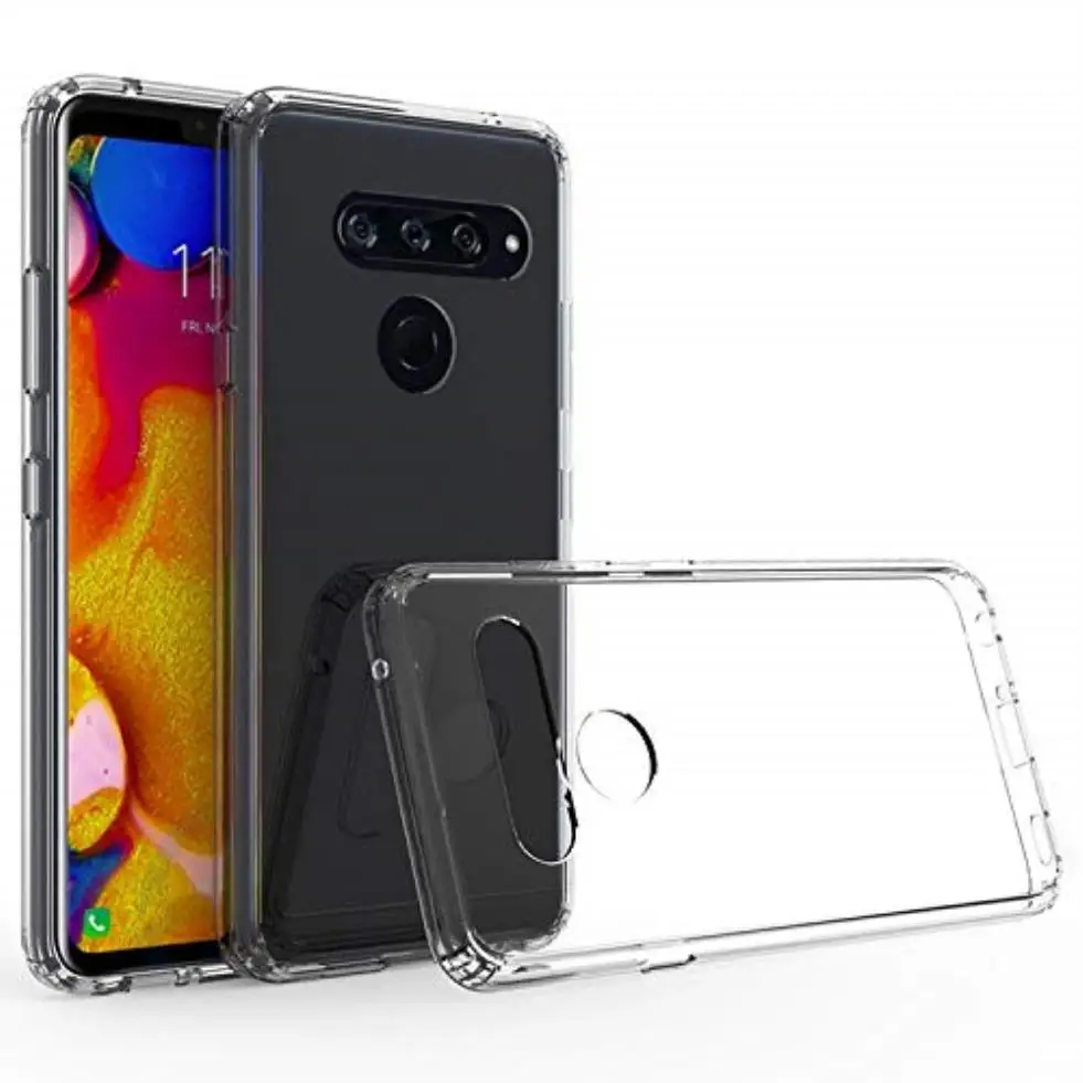 Тонкий прозрачный чехол для LG V50 V40 мягкая задняя крышка из ТПУ и силикона|Бамперы|
