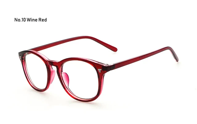 Spectacle Classic Women Round Eyeglasses Frame Brand Designer Fashion Men Nail Decoration Optical Glasses Reading Glasses Wine Red