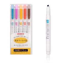 5 шт./компл. японский ручки мягкий вкладыш Gouble во главе с флуоресцентная ручка крючок ручки Цвет маркеры школьные канцелярские принадлежности