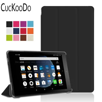 

CucKooDo Ultra Slim Lightweight PU Leather Folio Case with Smart Auto Wake/Sleep for Kindle Fire HD 8 2017 Released