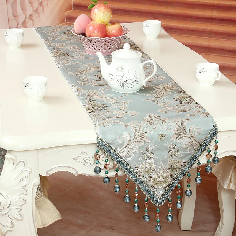 European flag upscale dining tables Coffee slip mat embroidered