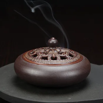 

Vintage incense burner ceramic incense burner antique line incense burner simple and beautiful c