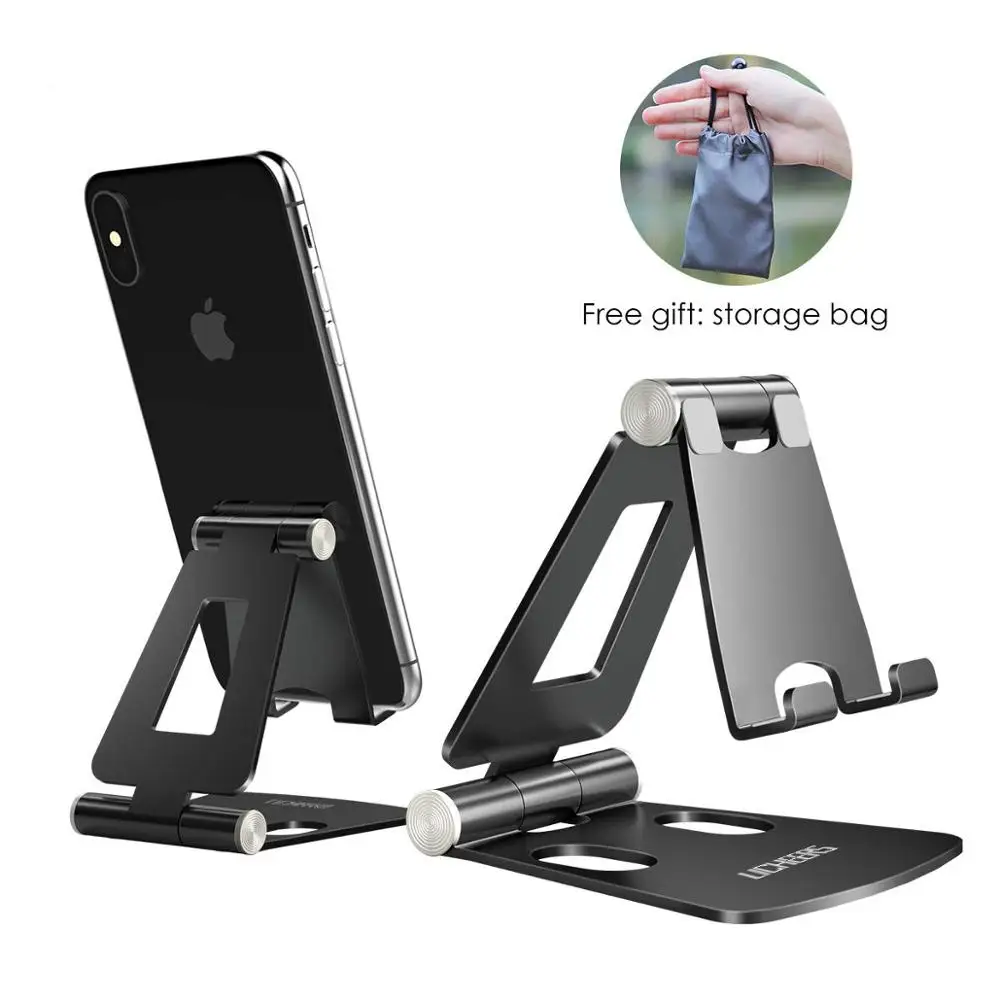 LINGCHEN Phone Holder Stand for Xiaomi mi 9 Metal Phone Holder Foldable Mobile Holder Phone Stand D
