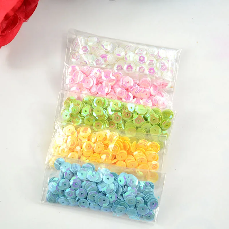 6 мм круглые лазерные цветные Свободные пайетки 5000 6000sequins для шейкера