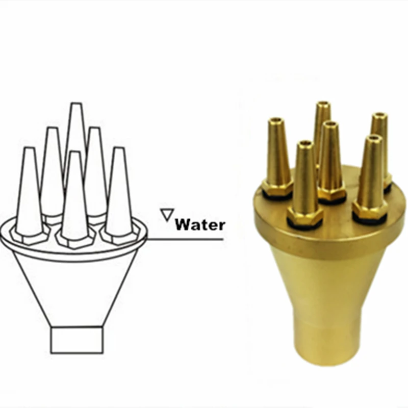 " 1,5" " прямой струйный распылитель, музыкальный фонтан из латуни, насадки для полива сада