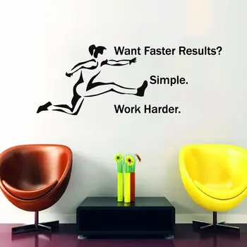 

Runner Wall Decal Quote Sport Vinyl Sticker Hurdler Art Mural Bedroom Decor for Window Furniture Pattern Single-piece Package