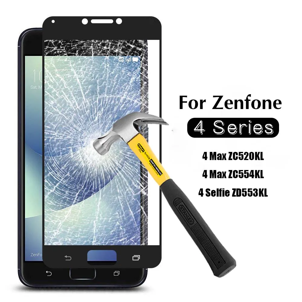 

For Zenfone 4 Max Glass Screen protector for Zenfone 4 Max ZC520KL Tempered glass case on 4max zc520 kl zc 520kl protective film