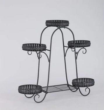 European-style balcony ground showy multilayer shelf, wrought iron flower pot restoring ancient ways, frame