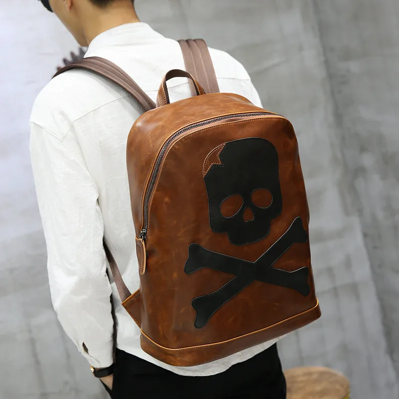

Tidog Personality skull middle school students backpack