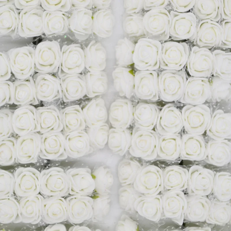 36 шт/144 шт многоцветные мини поролоновые розы Искусственные цветы Букет Свадебные Цветочные украшения для самодельного изготовления венок подарочные принадлежности