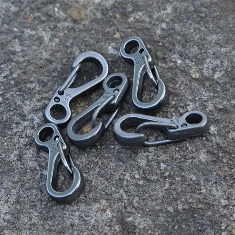 

10X Mini Keychain Key Ring Clips Snap Hook Carabiner Hanging Buckles METAL