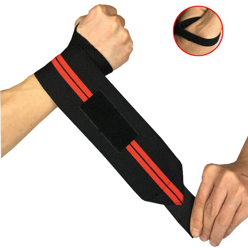 

2 pieces Adjustable Wristband Elastic Wrist Wraps Bandages for Weightlifting Powerlifting Breathable Wrist Support 3colors