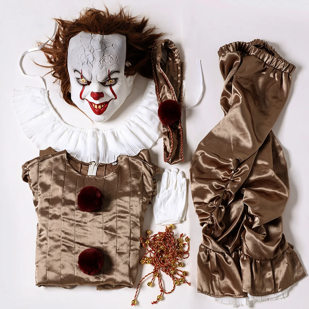 Стивен Кинг это маска Джокер пеннивайз Униформа-костюм для косплея страшный костюм Джокера на Хэллоуин Фантастические Костюмы Маскарадные вечерние костюмы