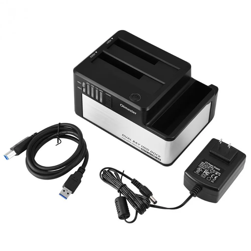 

EB-1047U3 2.5/3.5 Inch External HDD Enclosure Hard Disk Base Serial Port USB 3.0 External Hard Drive Docking Station 2 Bays