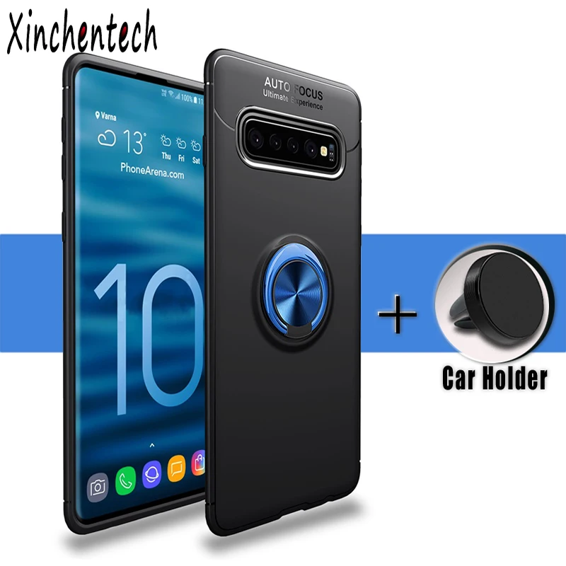 Ударопрочный чехол для Samsung Galaxy S10 Plus/S10e кольцо Силиконовый ТПУ задняя крышка M10 M20