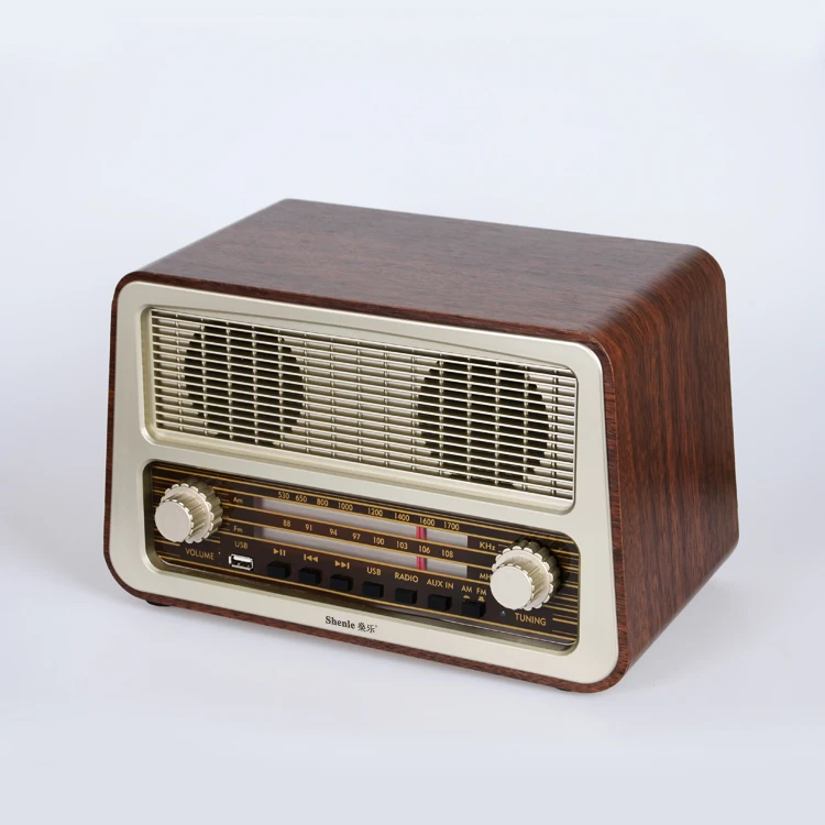 Wool antique vintage radio desktop portable audio FM USB FM/AM 0.6W