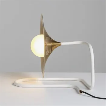

Nordic Art Morning Glory Bedside Table Lamp Warm Study Bedroom Lights Modern Horn G9 Led Lights Free Shipping