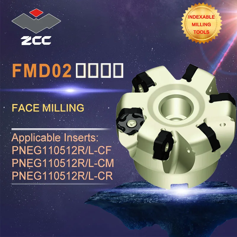 ZCC.CT original face milling cutters FMD02 high performance CNC lathe