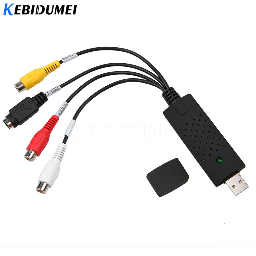 Kebidumei USB 2,0 Видео крышка туры карты конвертер ПК адаптер легко колпачок NTSC PAL аудио DVD DVR VHS для окна 2000 XP Vista Win 7