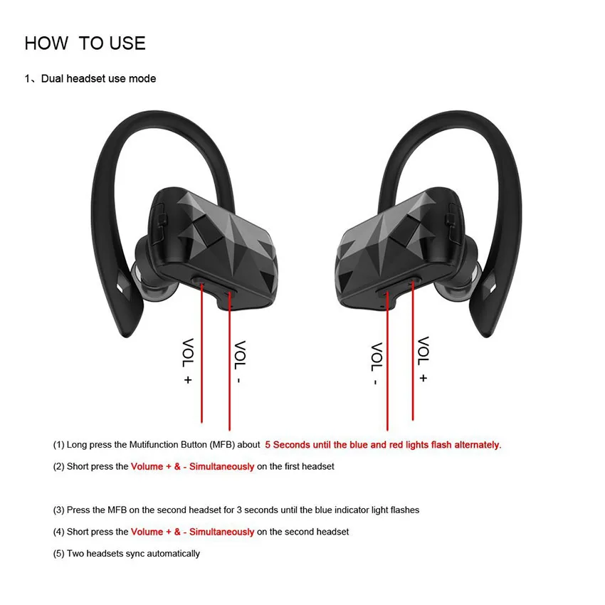 Aimitek A18 двойные TWS Bluetooth 4,2 наушники настоящие беспроводные стерео наушники CSR наушники-вкладыши свободные руки спортивные наушники для спортзала с микрофоном