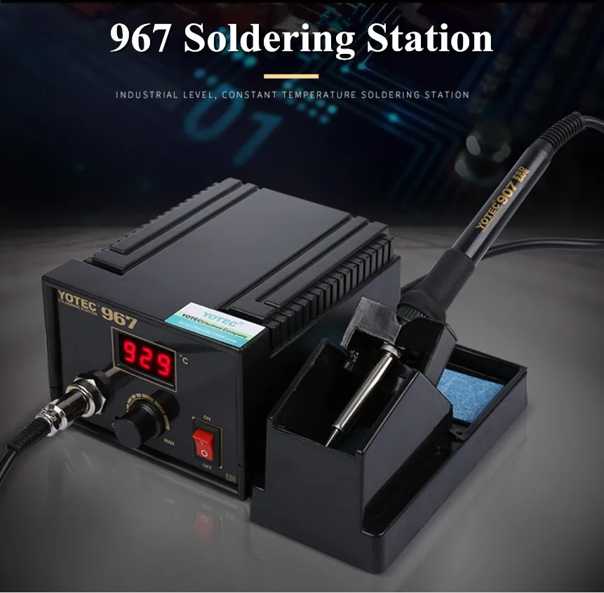 

FORGELO 967 AC100--265V B Tip Inverter Electric Rework Main Unit Electric Soldering Station Frequency Change Output Power 75W