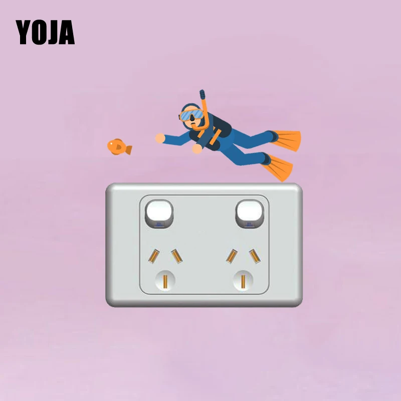 YOJA интересная наклейка на переключатель в виде рыбок Для Дайвинга ПВХ Наклейка