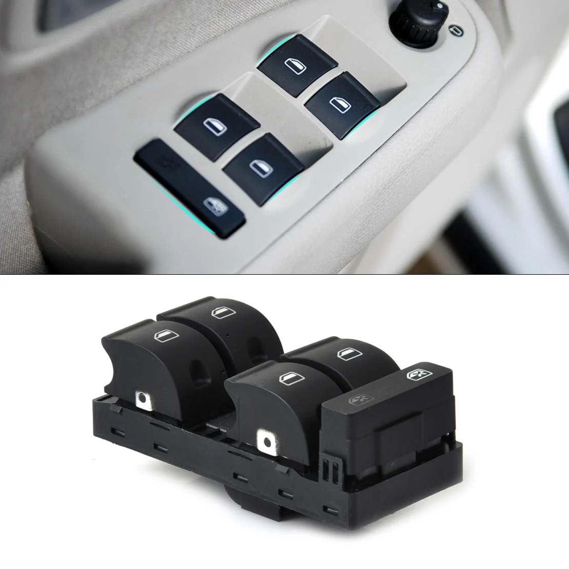 

DWCX 8ED959851 8ED959851B Master Power Window Switch Panel for Audi A4 B6 B7 Sedan 2002 2003 2004 2005 2006 2007 2008