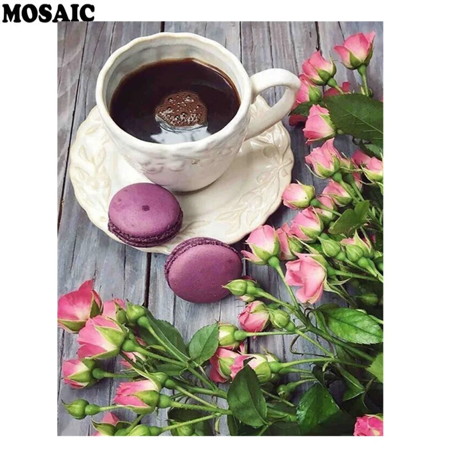 

tea pot diamond painting Cross Stitch Square Picture of Rhinestone DIY paint with diamonds full drill Mosaic Diamond Embroidery