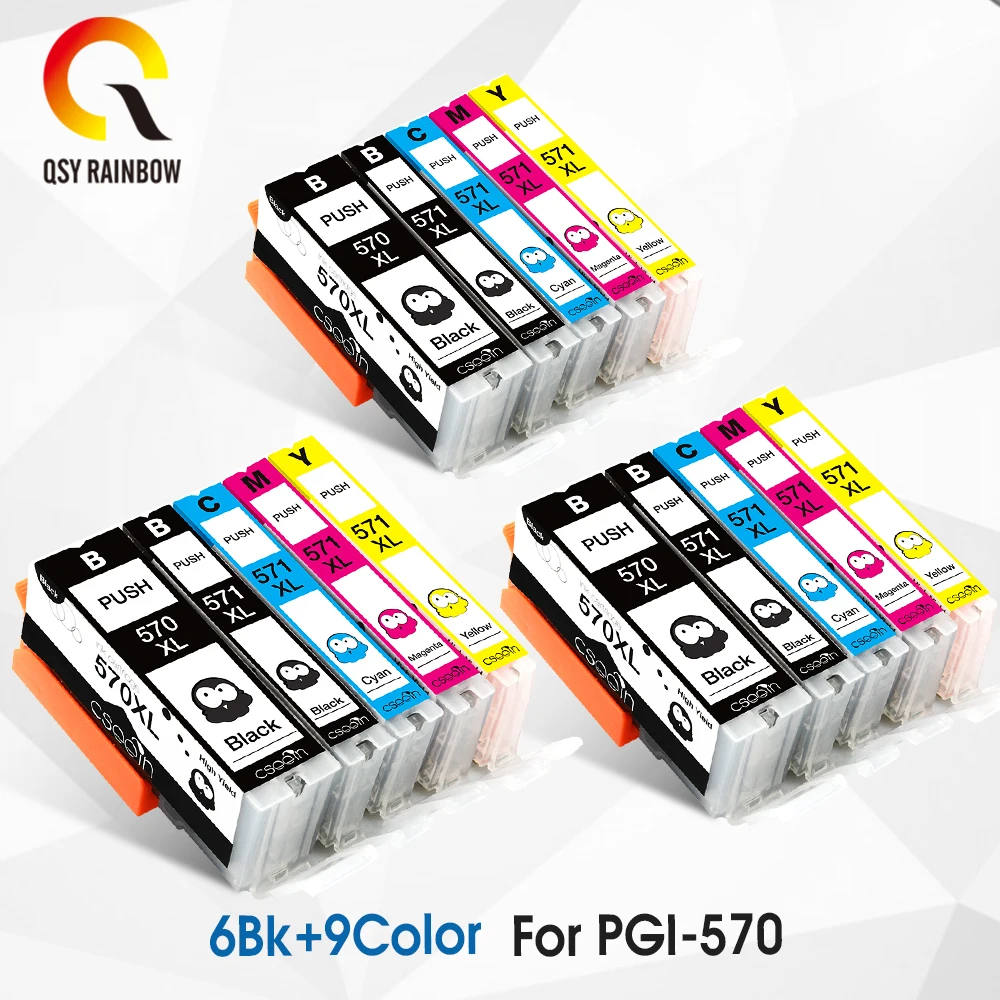 15 шт. в упаковке сменный картридж для Canon PGI570 CLI571 PGI 570 CLI 571 PGI-570 XL чернильный MG7750 7751