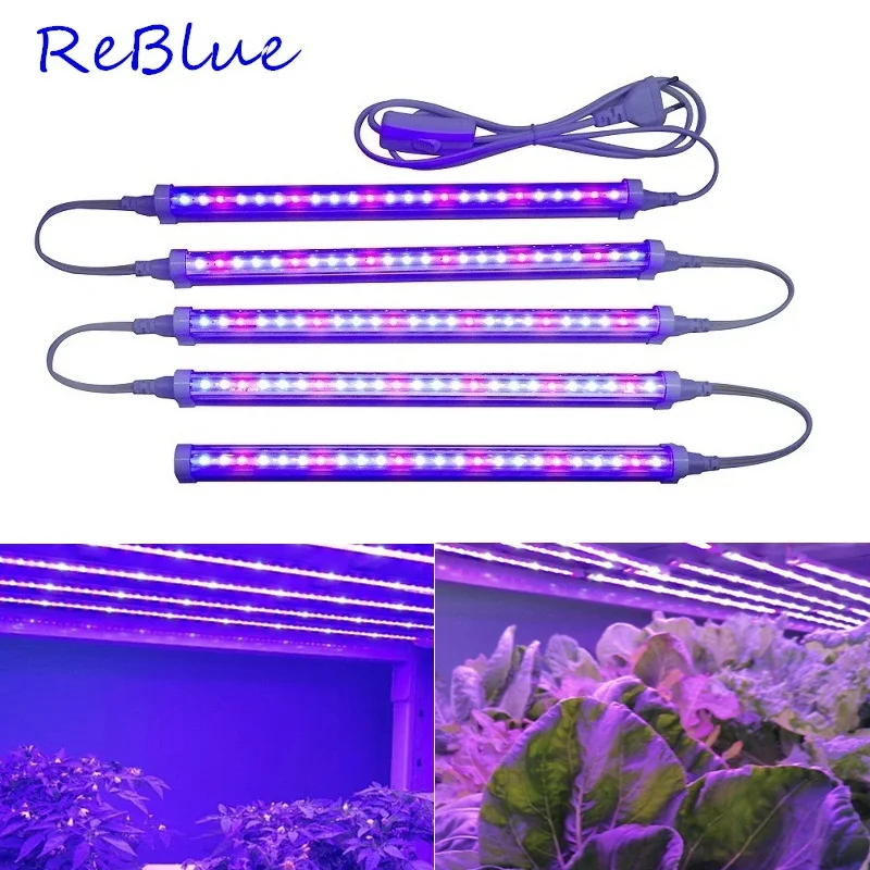 

ReBlue Led Grow light Fitolampy Phyto-Lamp 12W 24W Plant Light Lamp For Plants Full Spectrum Plant Grow Lamp For Flower Aquarium