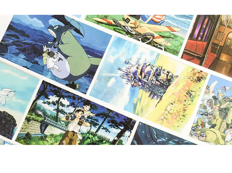 30 шт Kawaii Whale открытка s Hayao Miyazaki масляная открытка-Картина милый мультфильм поздравительная открытка подарок на день рождения