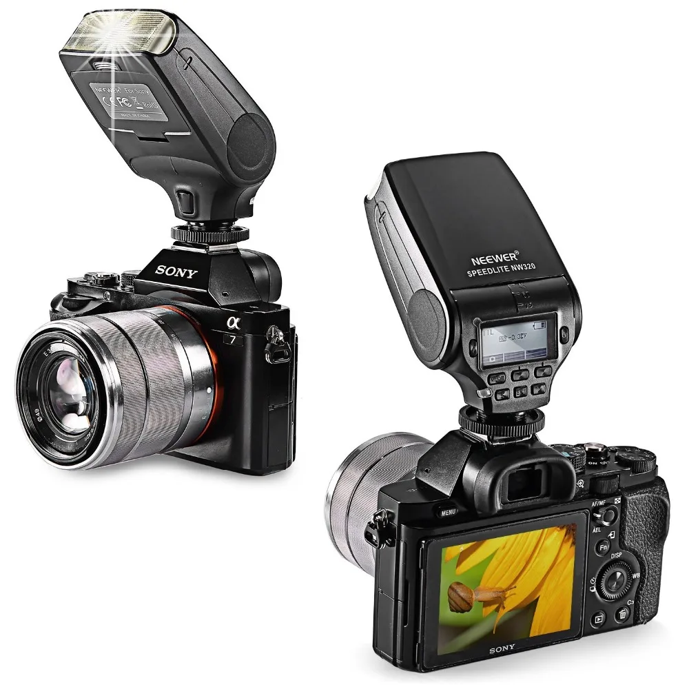 Neewer NW320 TTL LCD Display Flash Speedlite for Sony A7 A7S/A7SII A7RII A7II NEX6 RX1 RX1R RX10 RX100II HX50 A3000 A6000 A6300 Neewer NW320 TTL LCD Display Flash Speedlite for Sony A7 A7S/A7SII A7RII A7II NEX6 RX1 RX1R RX10 RX100II HX50 A3000 A6000 A6300