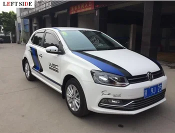 

LEFT SIDE Car Stickers Car Styling High-end Custom-made Waterproof Vinyl WRC Stripes Car Accessories No Color Fading Durable