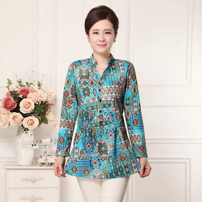 Autumn Fashion women work office wear vintage floral print