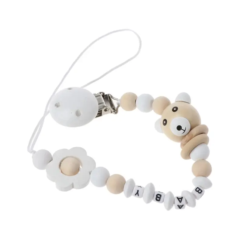 Murah Bayi Dot Klip Dot Rantai Bentuk Panda Hand Made Lucu Berwarna warni Manik manik Dummy Klip Bayi Penenang Pemegang untuk Anak Bayi