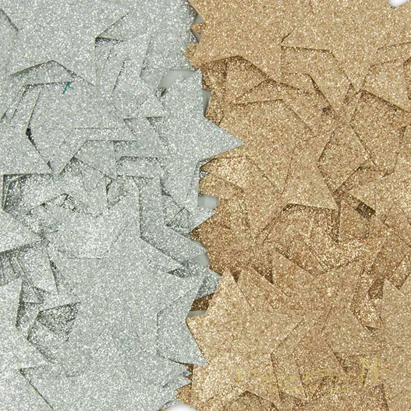 Nicro 100 Pcs Star Sliver Bronze Gold 5cm Paper Confetti for Wedding Table Scatter DIY Kids New Year Christmas Party Supplies