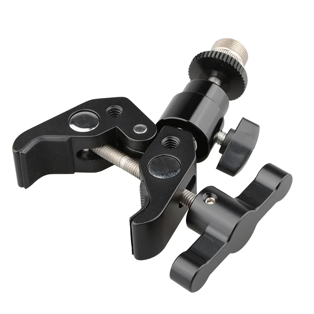 CAMVATE Super Clamp с 1/4 &quot 27 винтовым креплением шариковой головкой (черная Т образная