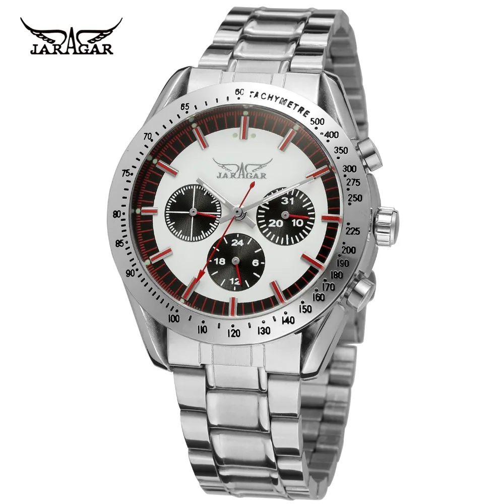 

JARAGAR Men Luxury Brand Watch Black Rubber Sport Tourbillion Automatic Mechanical Wristwatch Gift Box Relogio Releges 2016 New
