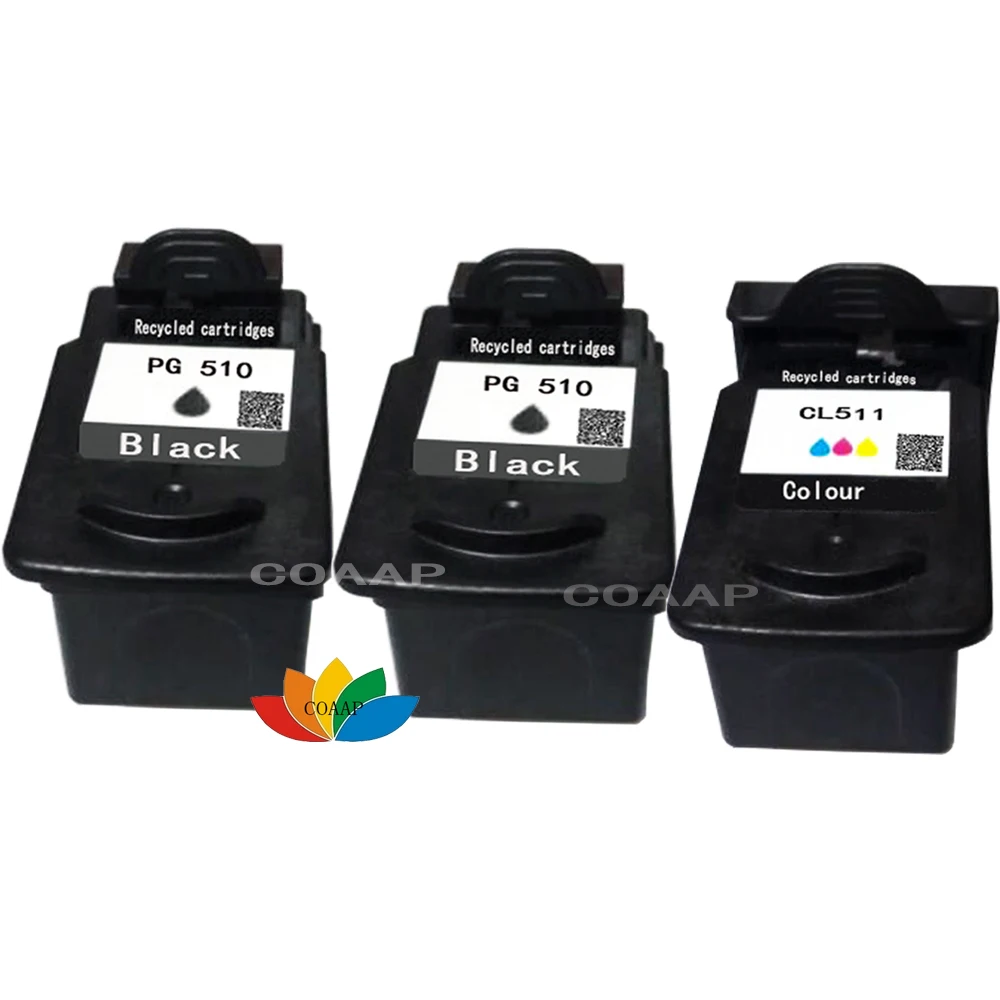 

3pk Compatible PG510 PG-510XL for Canon PG 510 CL-511XL PIXMA MP230 MP240 MP490 MP492 MP499 iP2700 MP280 MX330 MX340 MX350 MX410