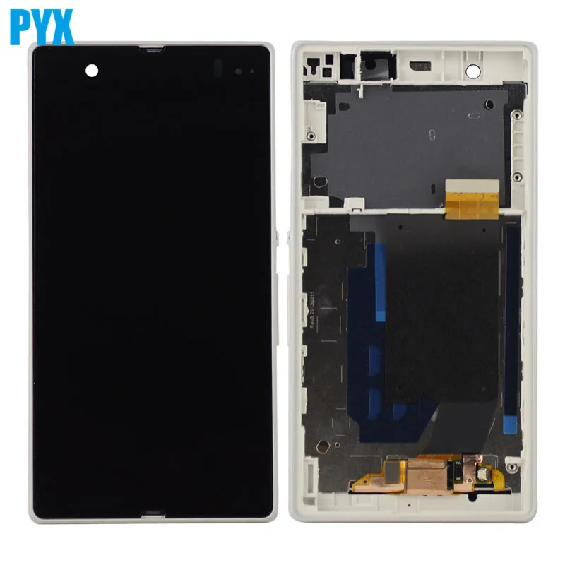Полный ЖК-дисплей для Sony Xperia Z L36h с сенсорным дигитайзером в сборе пустой рамкой