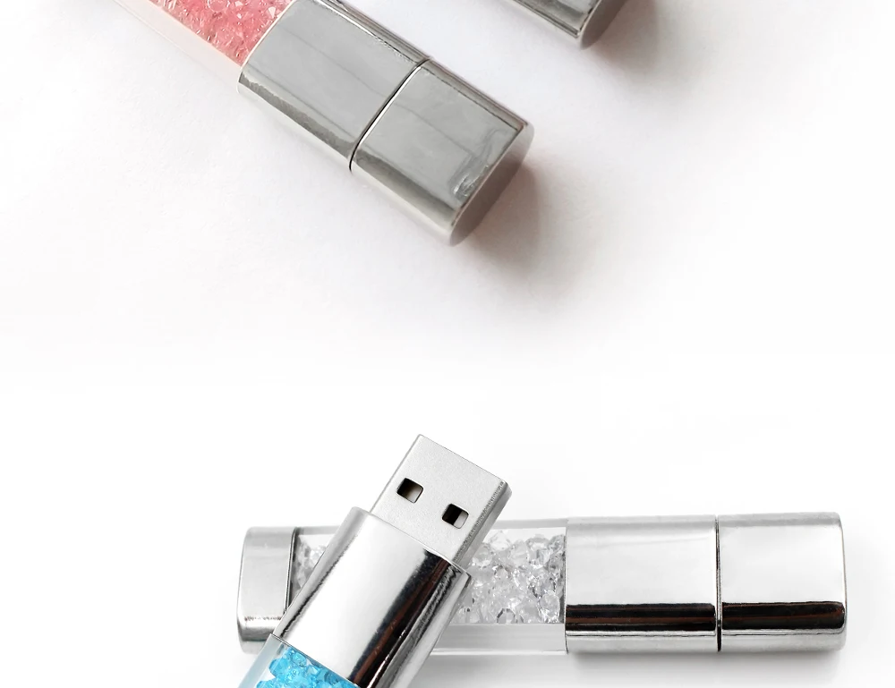 Кристальный usb флеш-накопитель 32 GB 16 GB 8 GB 64 ГБ флеш накопитель флешки водонепроницаемый Алмаз флеш-накопитель memoria Cel палку помада memoria флэш-диск