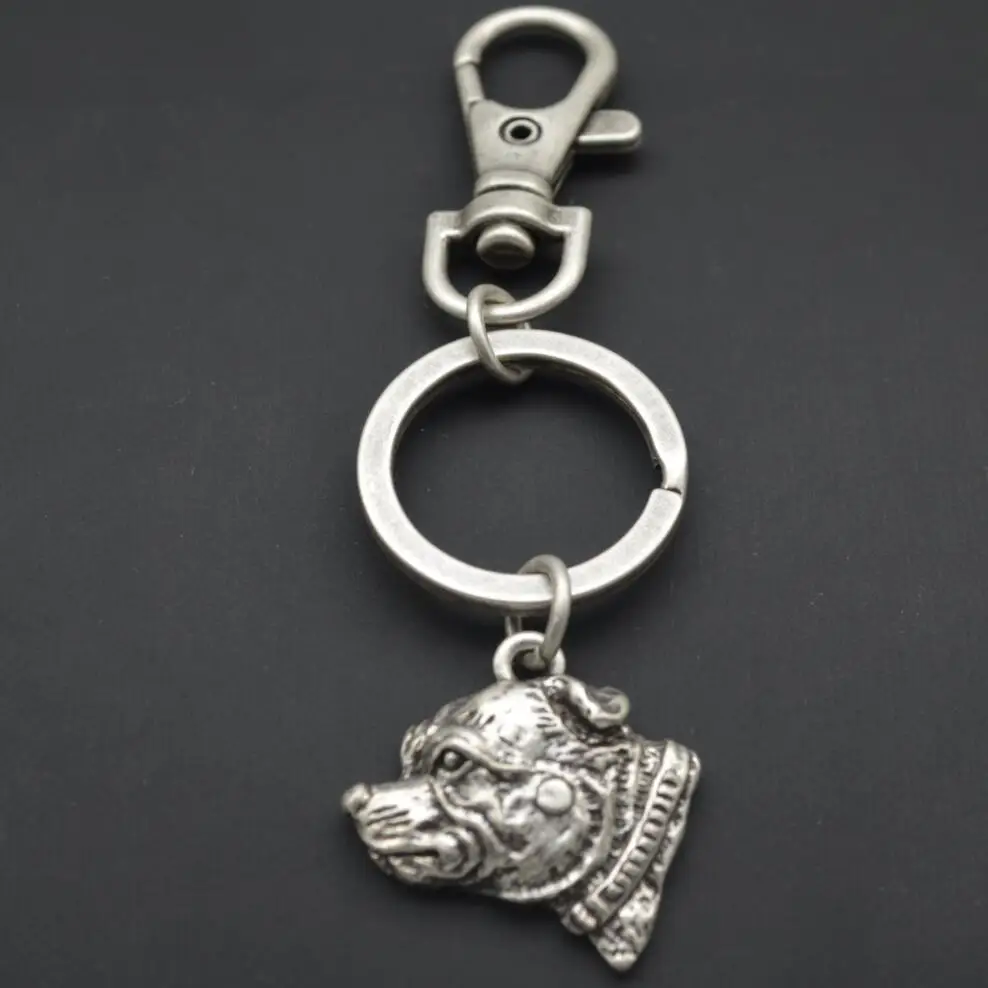 staffordshire bull terrier keyring