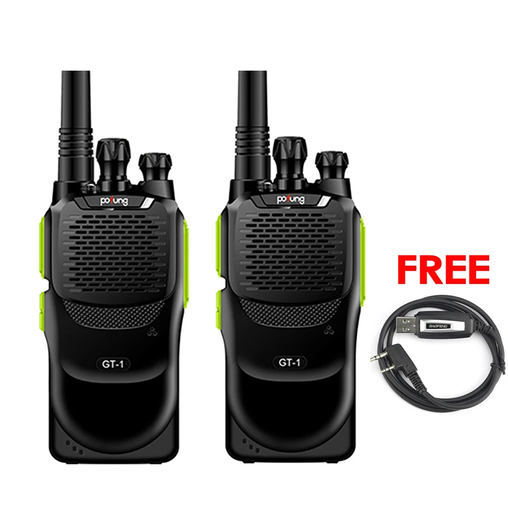 2 шт. Baofeng/Pofung GT 1 UHF 70 см 400 470 МГц 5 Вт 16CH FM Ham двухстороннее радио портативная рация