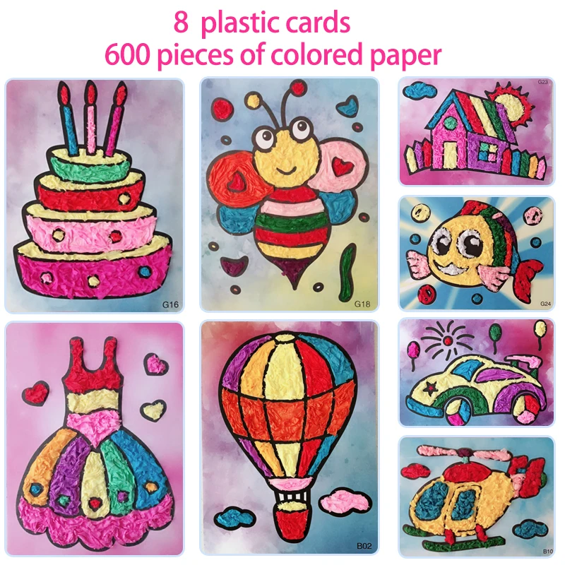 

8pcs/set Diy Felt Paper Card Crafts Toys For Children Kids Kindergarten Handicraft Material Baby Girl Gift Arts And Craft New