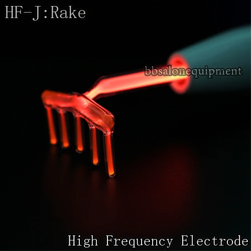 

Wholesale High Frequency Replacement Wand Fork J Electrode Facial Spa Skin Care Spot Remover Machine Violet Orange Ray