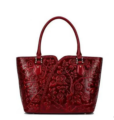 TOMUBIRD женская сумка из натуральной кожи модные роскошные сумки женские сумки дизайнерские тисненые женские кожаные сумки сумка на плечо - Цвет: Red