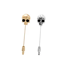 PIN de calavera Stick broche para mujer señora hombres Unisex Punk oro plata Metal Vintage enchufe hebilla solapa sombrero corpiño de baile broches